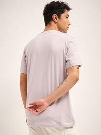 THE BEAR HOUSE Men Solid Round Neck  Pure Cotton T-shirt