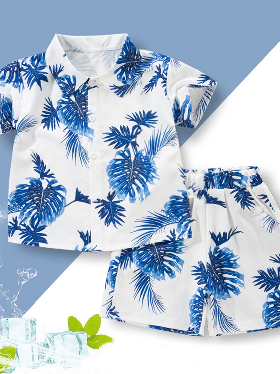 YK Printed Shirt With Shorts Clothing Set