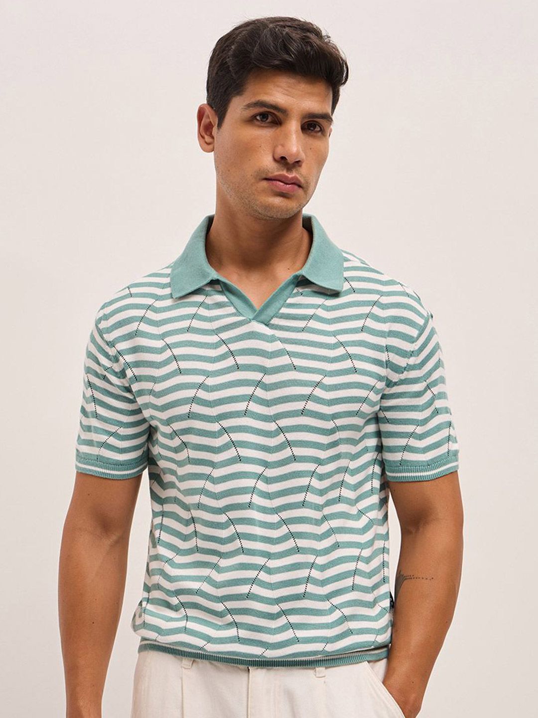 THE BEAR HOUSE Men Polo Collar T-shirt