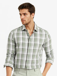 RARE RABBIT Men Comfort Opaque Checked Casual Shirt