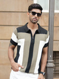 Powerlook Men Striped Polo Collar T-shirt