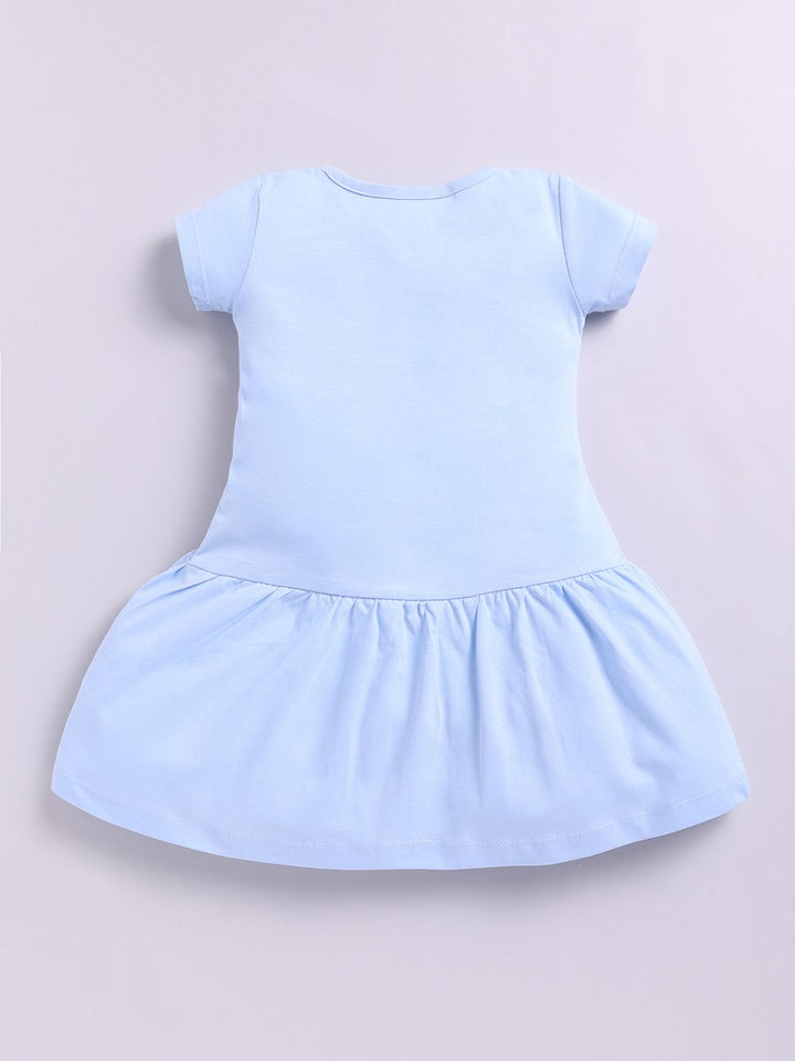 Happy Faces Girls Barbie Printed Pure Cotton Fit & Flare Dress