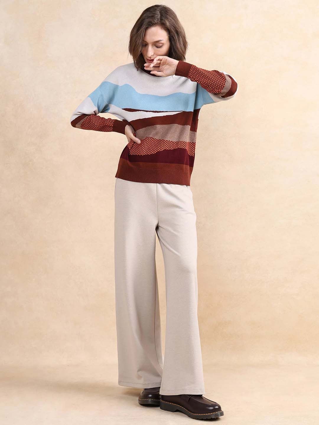 Rareism Women Colourblocked Cotton Top