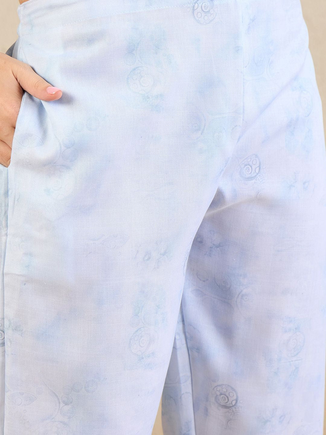 Indo Era Floral Printed Beads And Stones Straight Kurta With Trousers & Dupatta