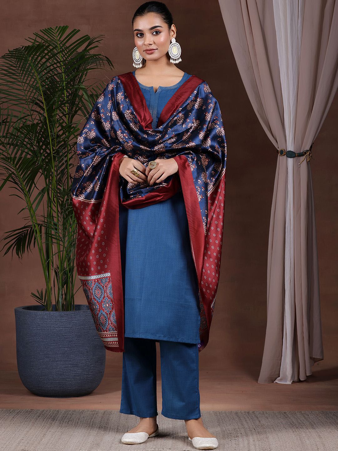Libas Straight Kurta with Trousers & Dupatta