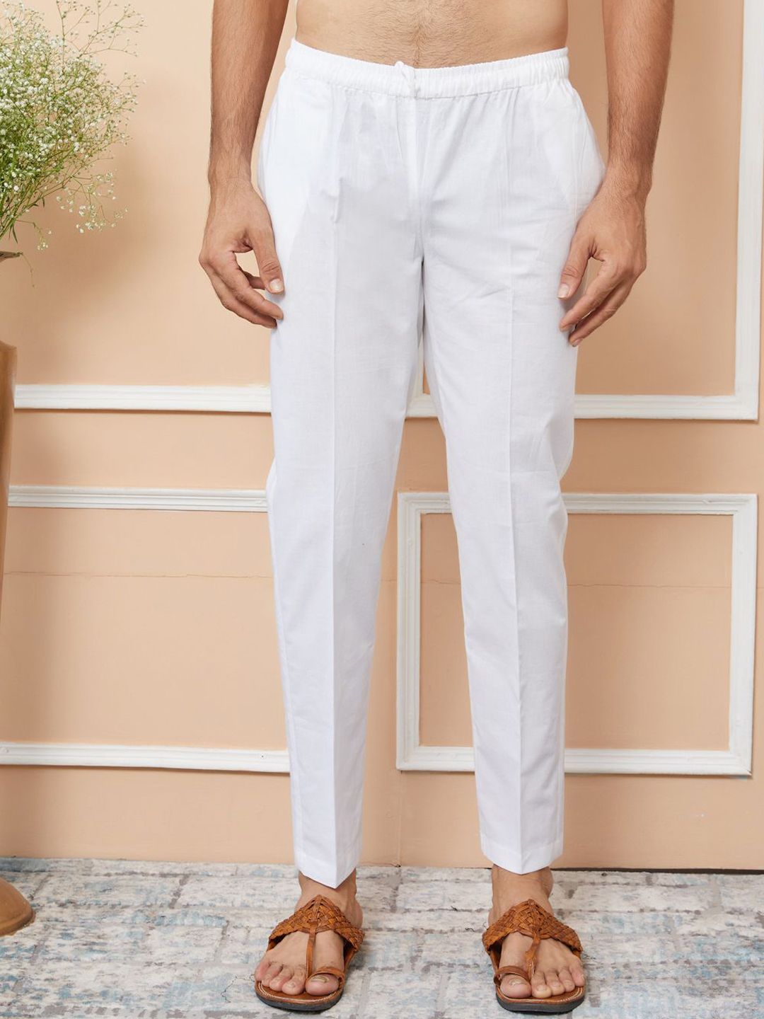 See Designs Ethnic Motifs Woven Design Long Sleeves Regular Straight Kurta & Pyjama