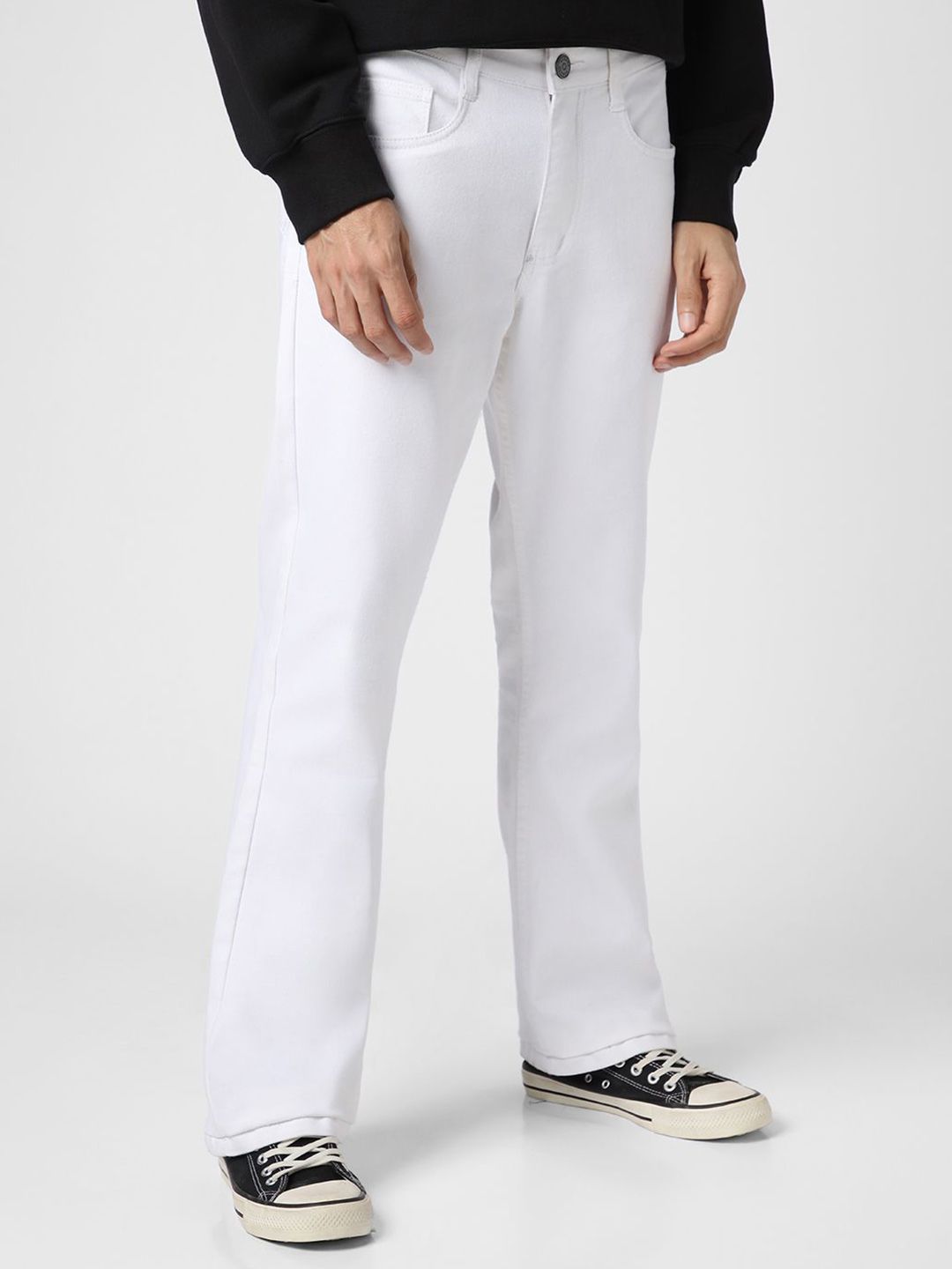 Urbano Fashion Men Bootcut Low Distress Stretchable Jeans