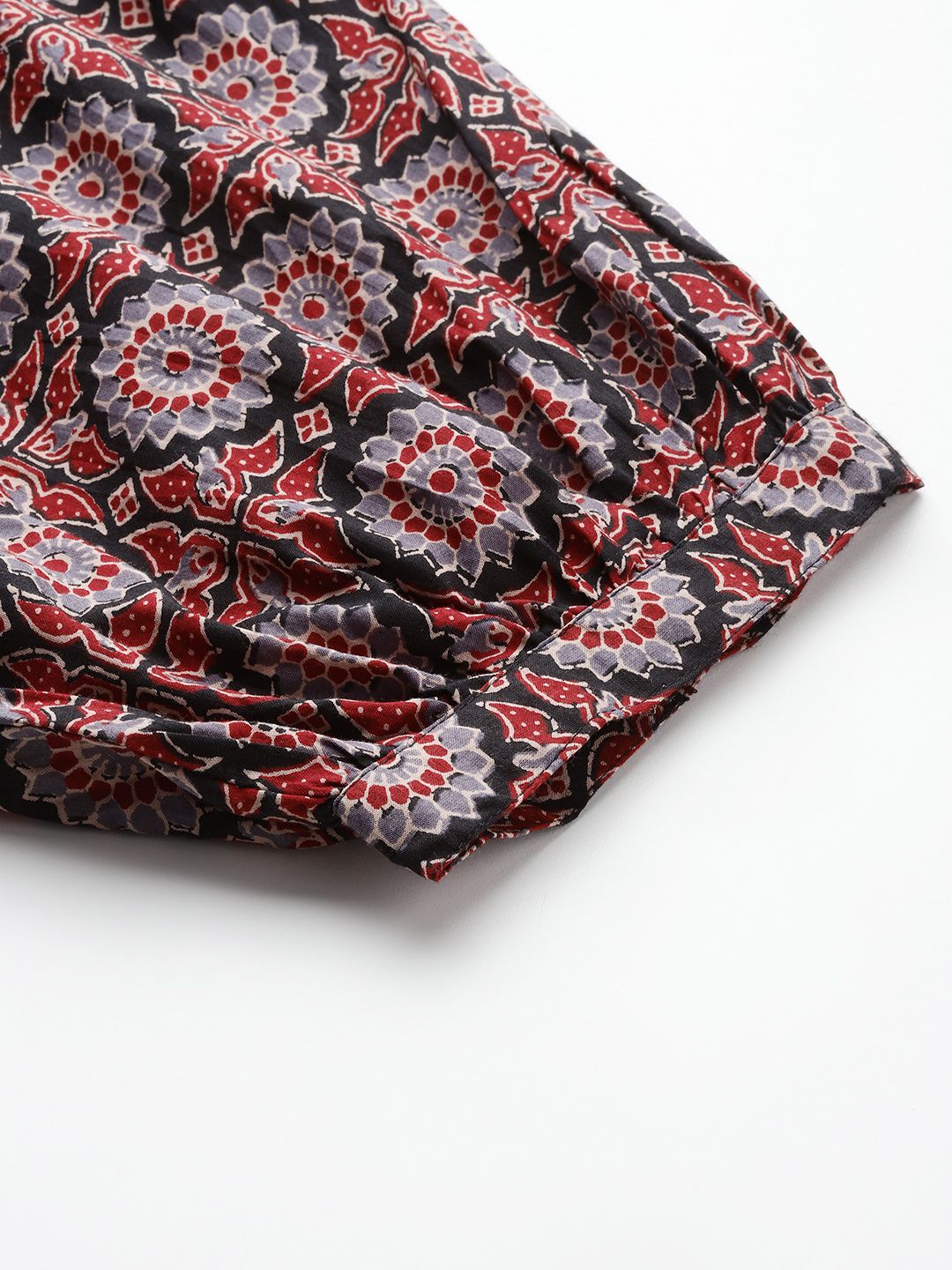 Indo Era Ajrakh Printed Regular Pure Cotton Kurta with Salwar