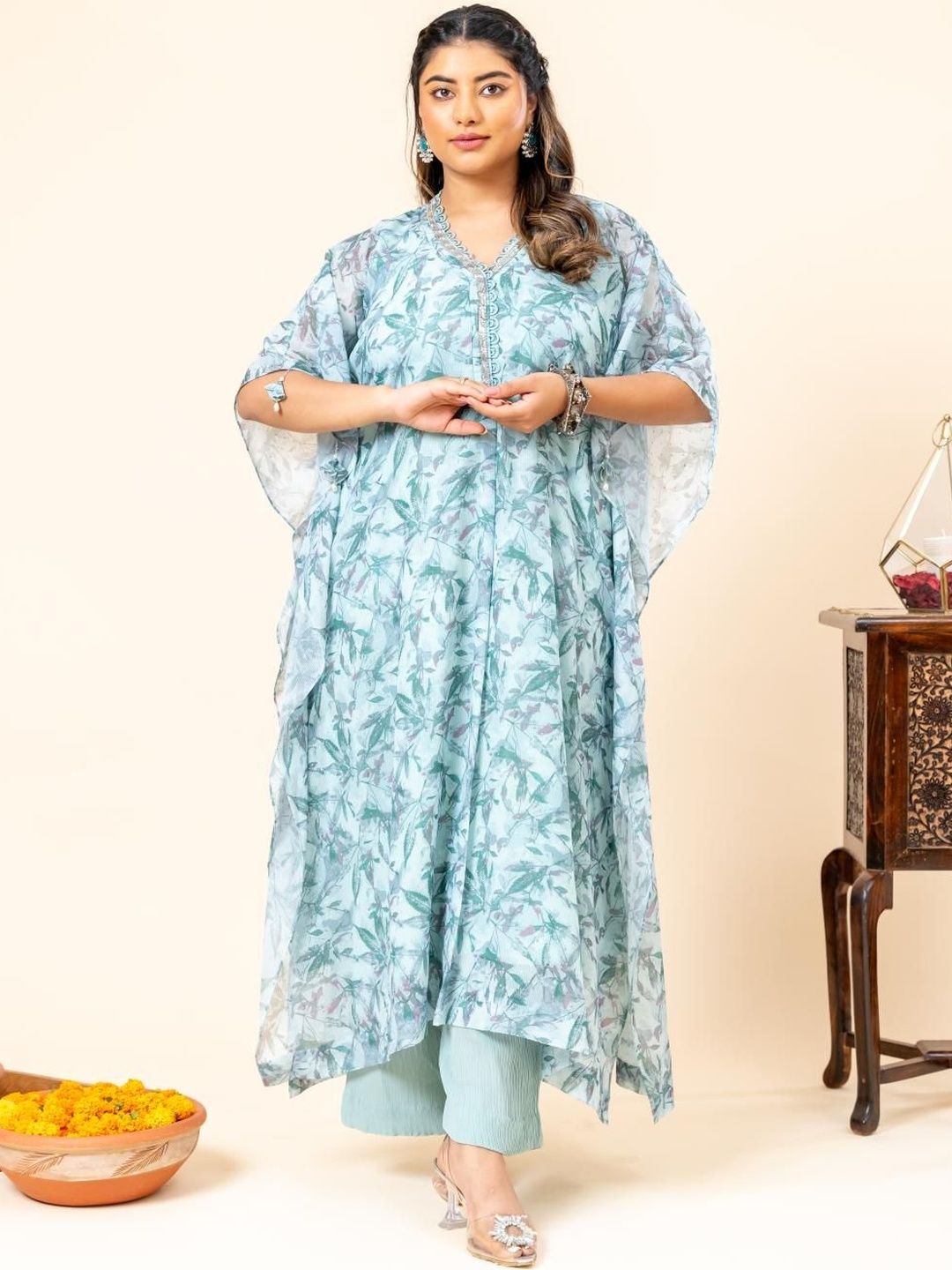 Mamicha Printed Kaftan & Trousers Co-Ords Set