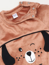 Moms Love Infant Boys Embroidered Pure Cotton Sleepsuit