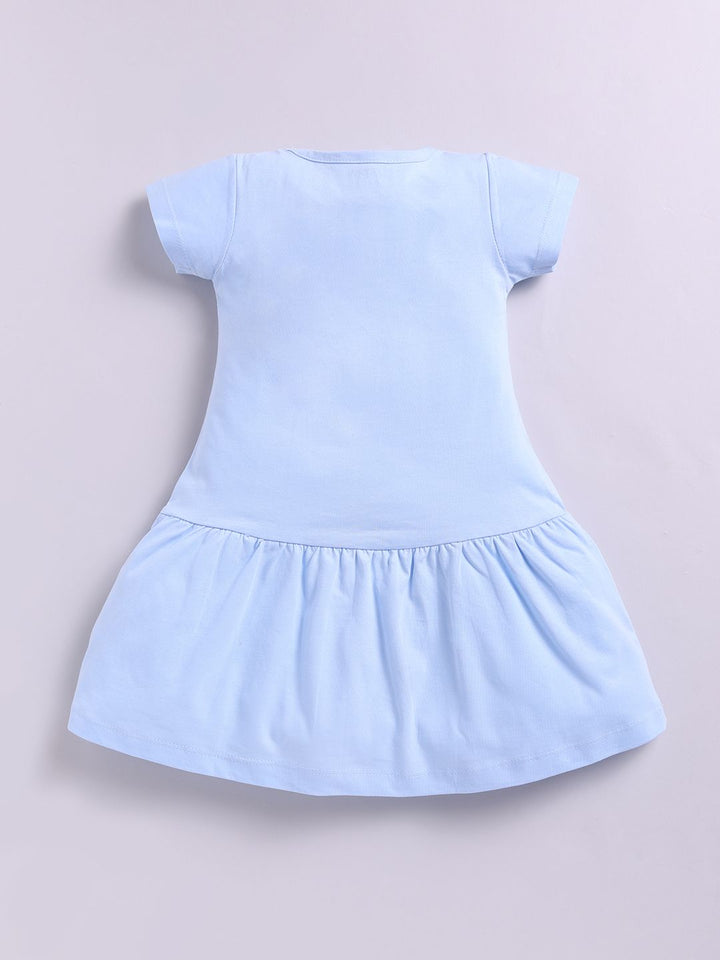 Happy Faces Girls Dora Printed Pure Cotton Fit & Flare Dress