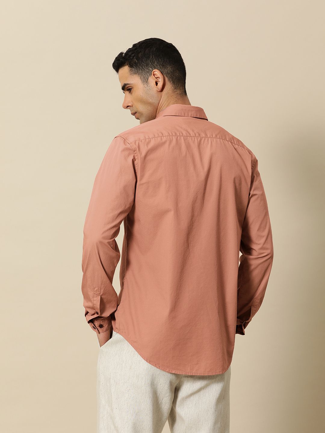 Mr Bowerbird Men Pure Cotton Tailored Fit Spread Collar Casual Shirt