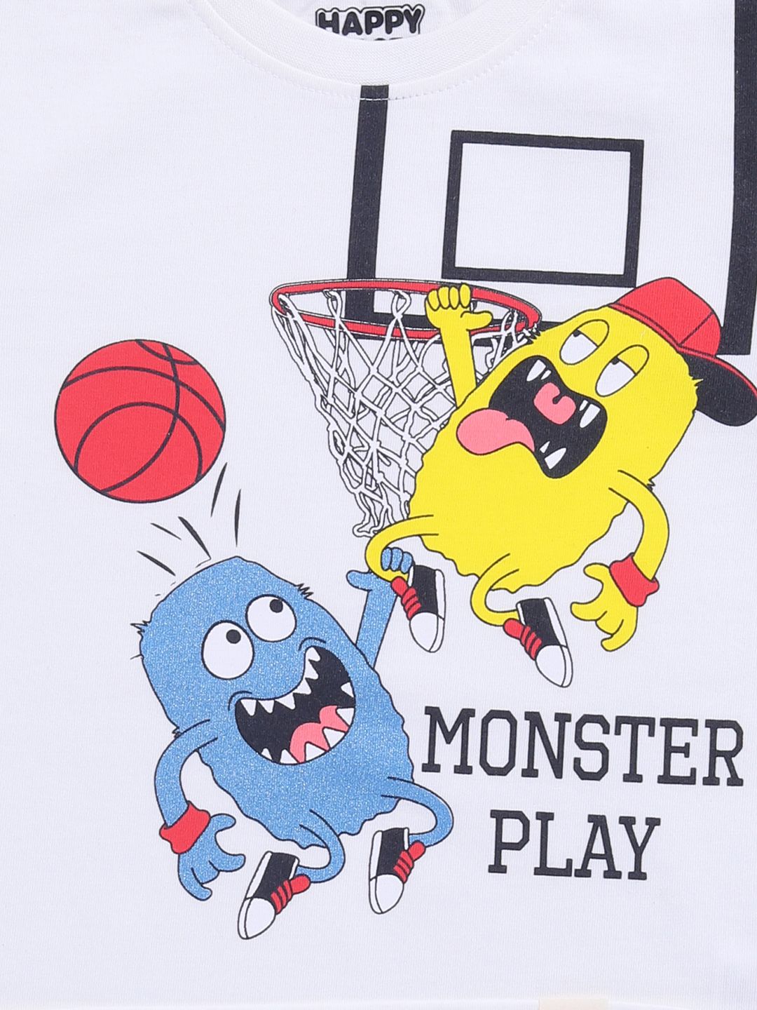 Happy Faces Boys Graphic Print Pure Cotton T-shirt