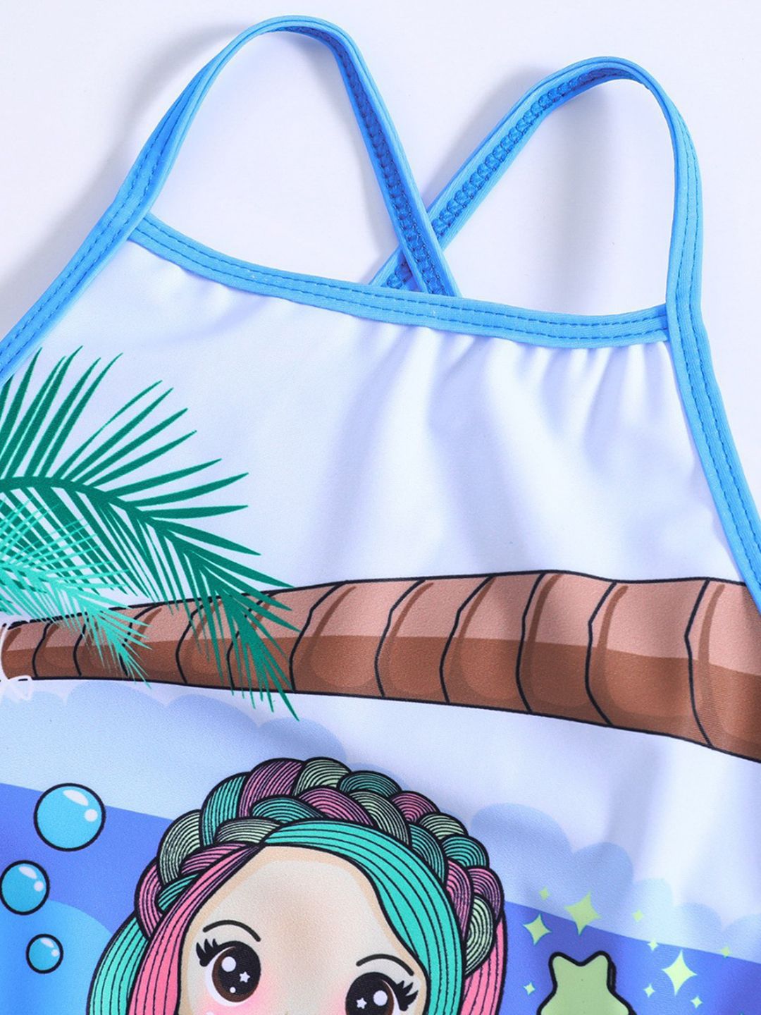 YK Girls Printed Swimwear Bodysuit