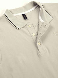 Thomas Scott Men Solid Polo Collar Cotton T-shirt