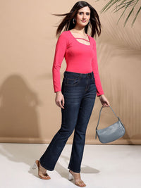 Tokyo Talkies Women Flared Light Fade Stretchable Jeans