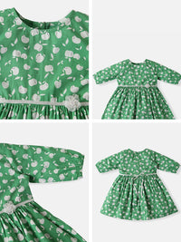 Nauti Nati Girls Soft Cotton Fruit Print Frock