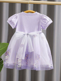 YK Girls Self Design Fit & Flare Dress