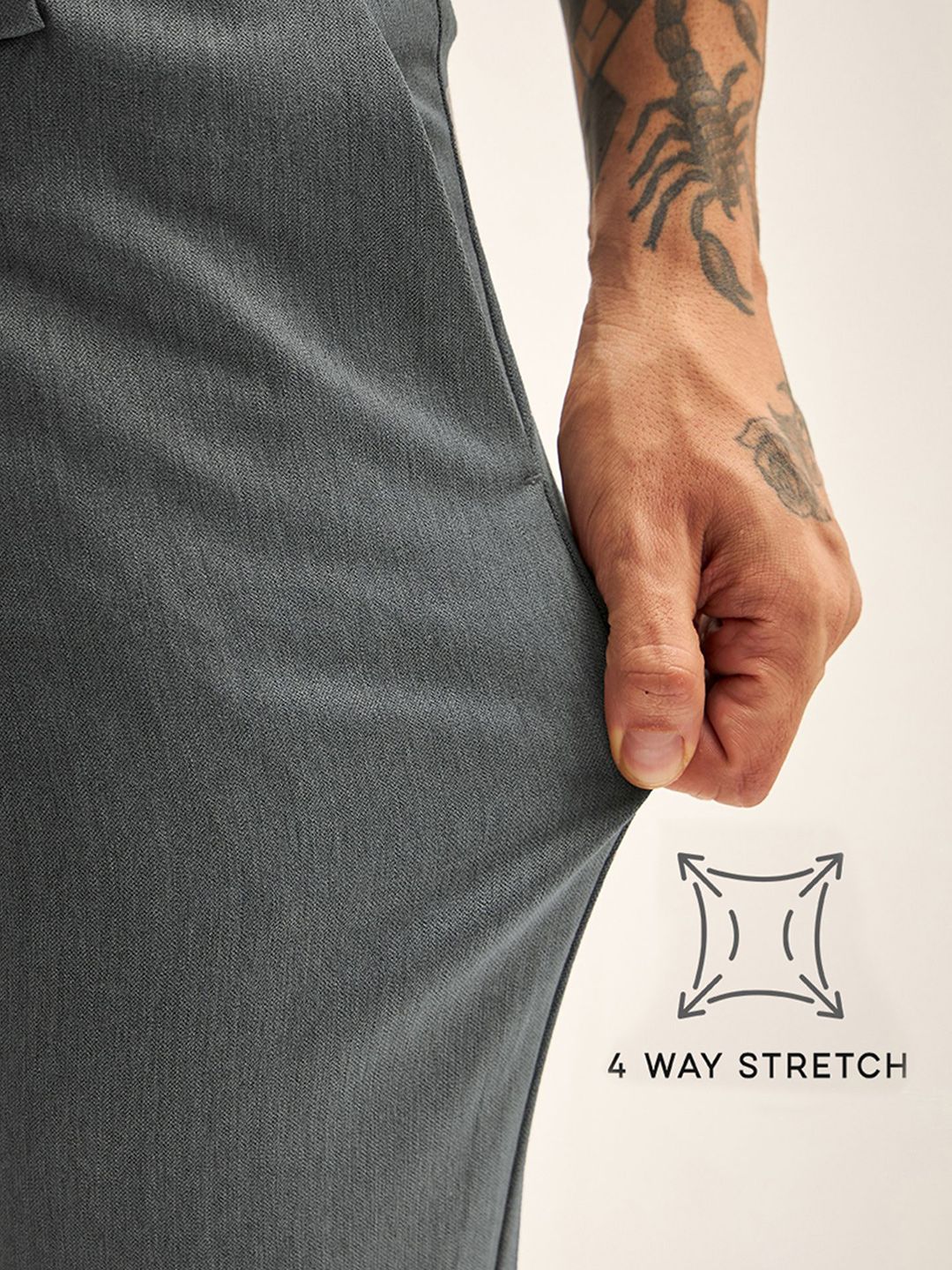 THE BEAR HOUSE Men Slim Fit Regular Trousers