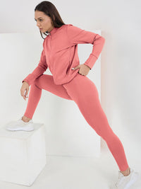 Sweet Dreams Mock Collar Mid-Rise Tracksuit