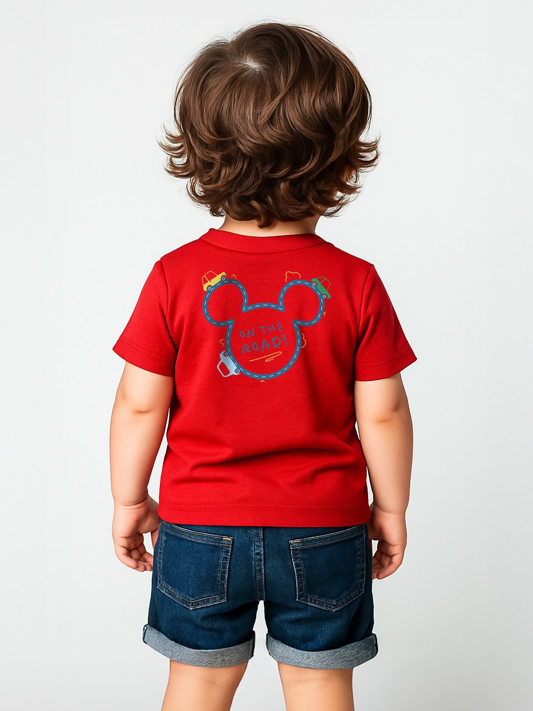 Nauti Nati Boys Mickey Mouse Printed Antimicrobial Cotton T-shirt