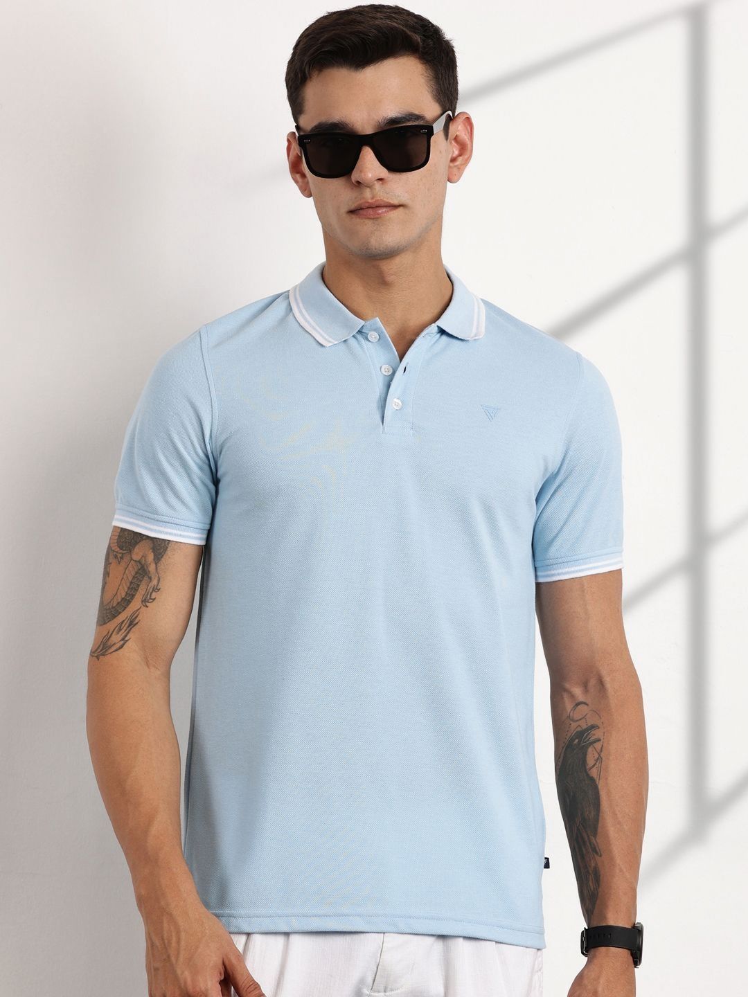 Thomas Scott Men Polo Collar Pockets T-shirt