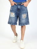 Bene Kleed Men Baggy Fit Denim Shorts