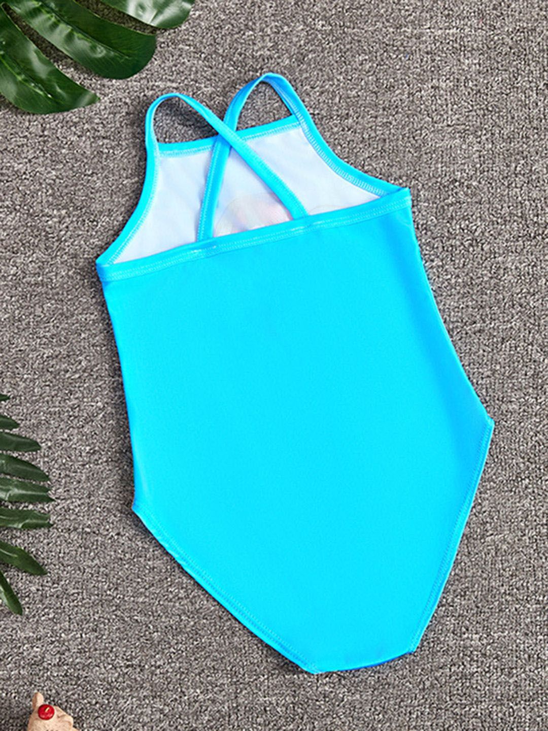 YK Girls Printed Shoulder Straps Swimwear