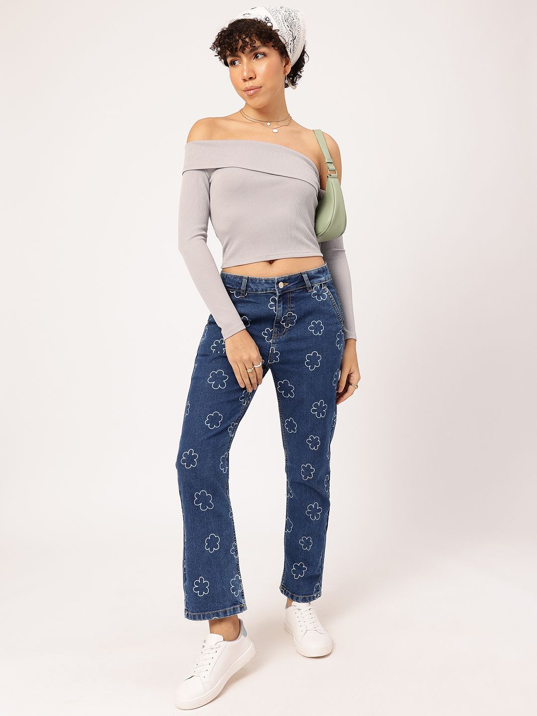 DressBerry Soft Girl Bardot Bliss Crop Top