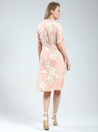 Monte Carlo Floral Print Belted Shirt Dress