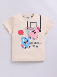 Happy Faces Boys Graphic Print Pure Cotton T-shirt