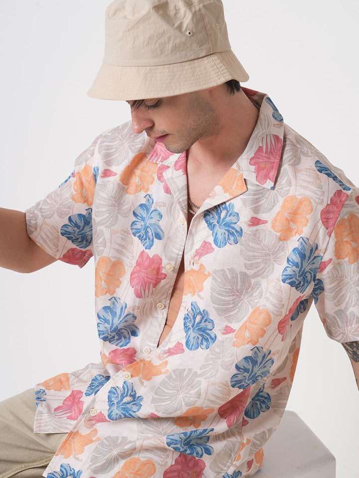 VASTRADO Men Classic Floral Opaque Printed Casual Shirt