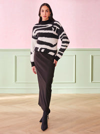 AND Women Striped Bell Sleeve Top