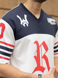 Powerlook Men Typography Printed V-Neck Drop-Shoulder Sleeves T-shirt