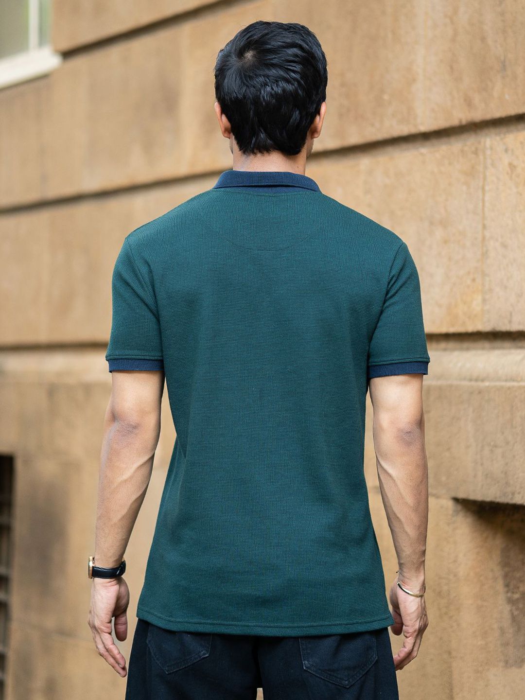 Powerlook SS25 Contrast Polo Collar T-Shirt