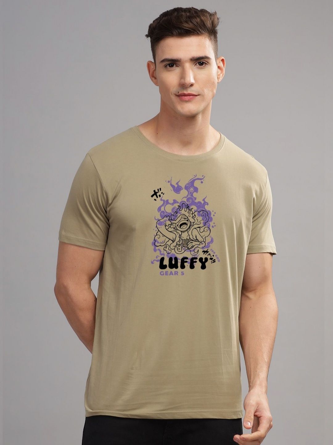 ADRO Men Typography Printed Applique T-shirt