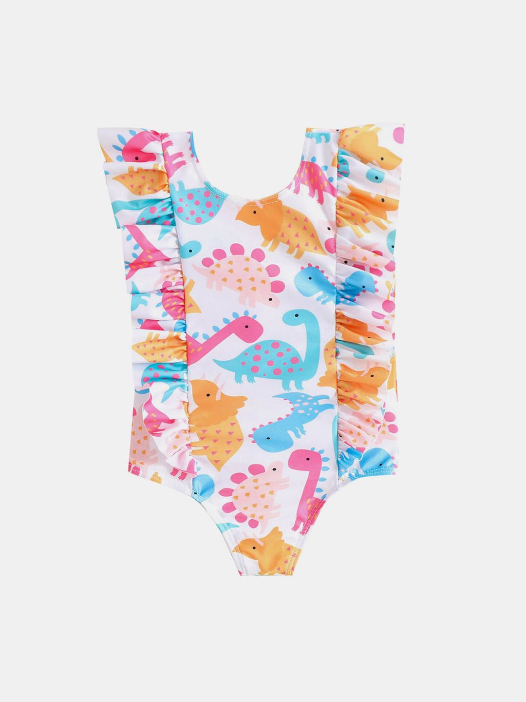 YK Girls Abstract Printed Round Neck Bodysuit