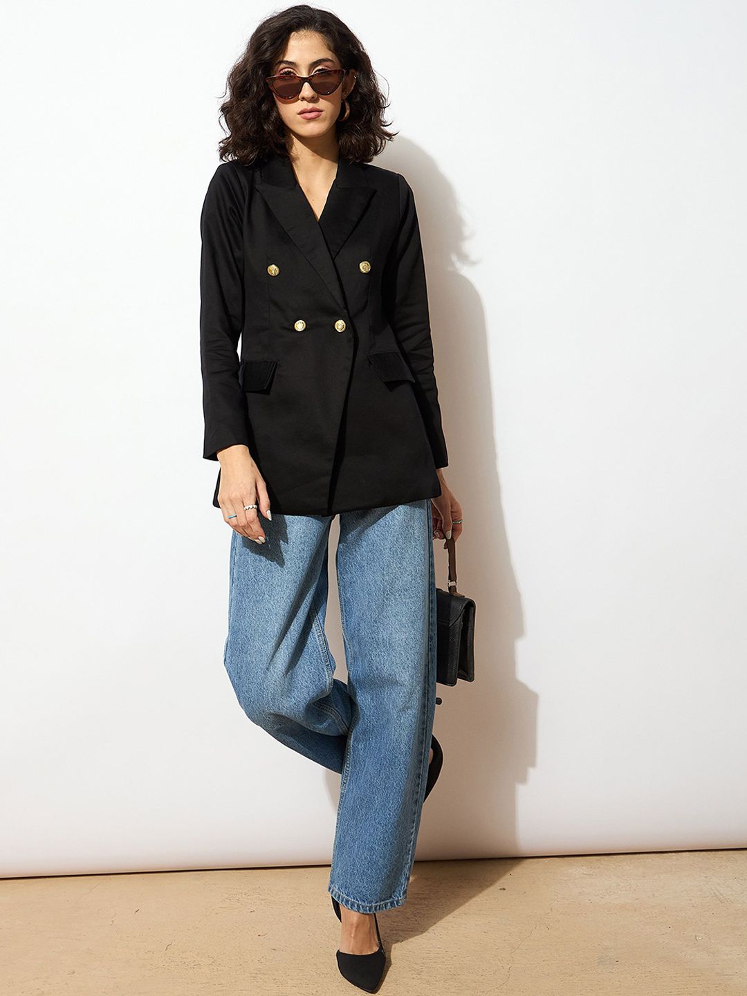 SASSAFRAS Comfort Fit Double Breasted Blazer