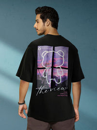 Bewakoof Graphic Printed Drop-Shoulder Sleeves Oversized Pure Cotton T-shirt