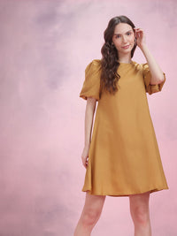 DressBerry Puff Sleeve A-Line Dress