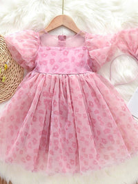 YK Girls Floral Print Empire Dress