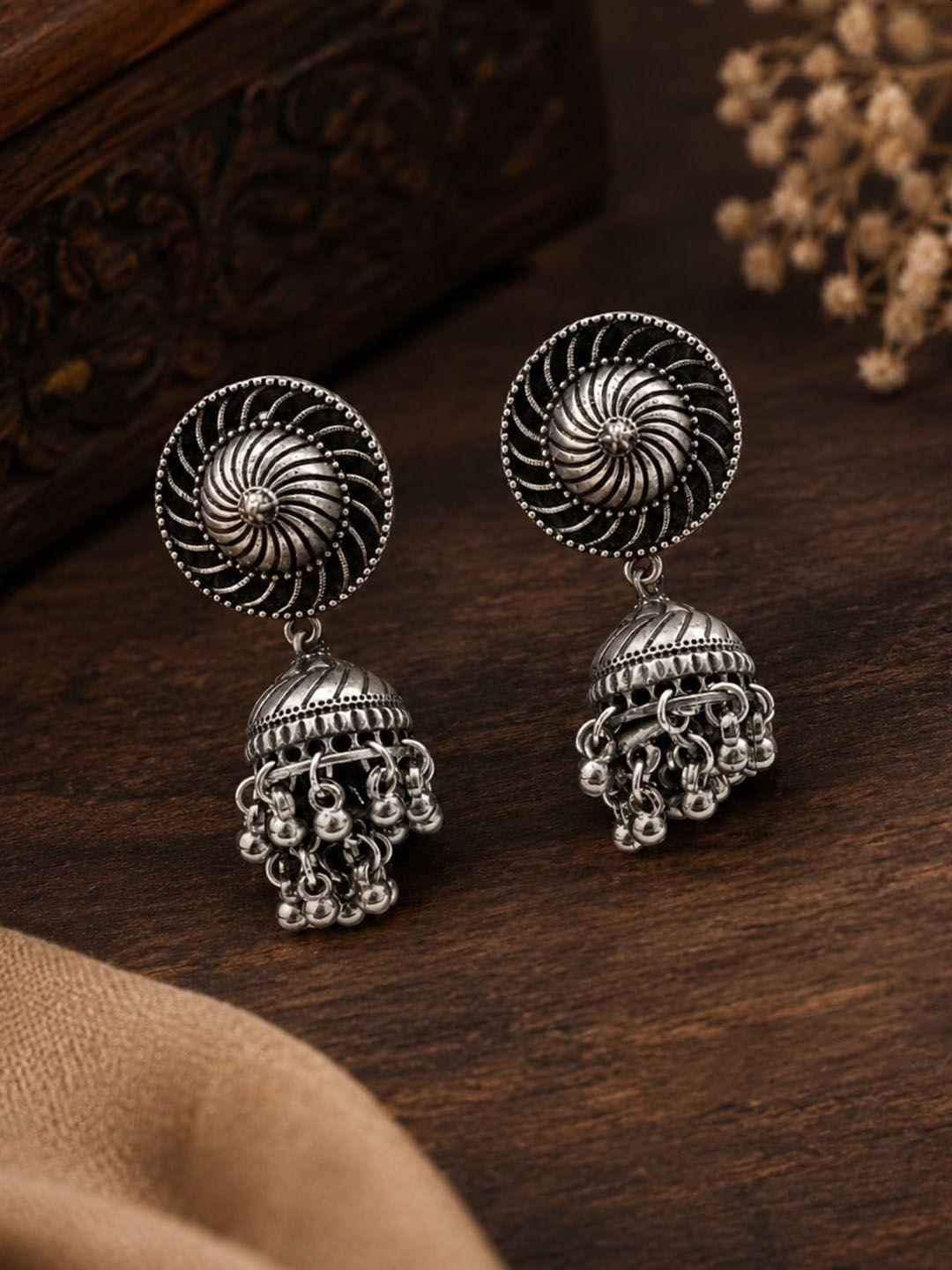 PANASH Circular Jhumkas Earrings