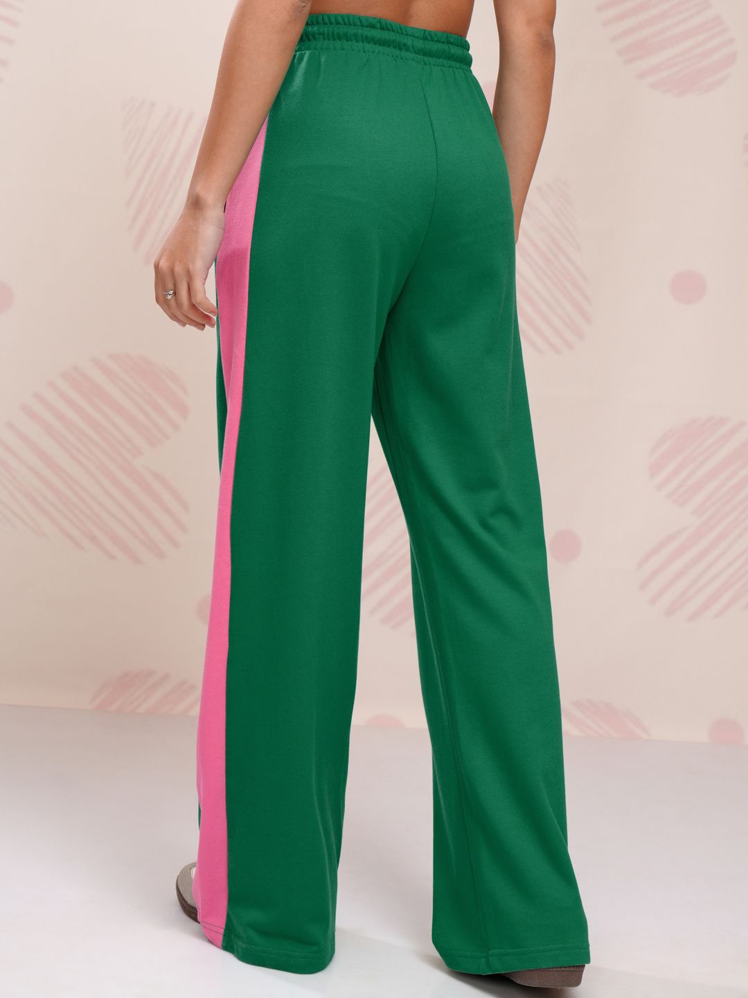 Tokyo Talkies Women Typography Printed Flared High Rise Trousers