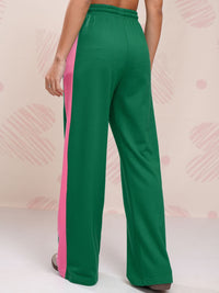 Tokyo Talkies Women Typography Printed Flared High Rise Trousers