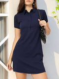DressBerry Elevated Glam Textured Mini T-shirt Dress