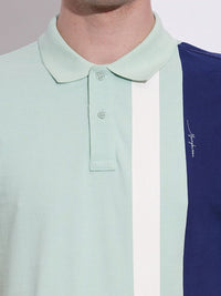 Being Human Men Colourblocked Polo Collar Cotton T-shirt