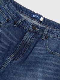 Bene Kleed Men Baggy Fit Distressed Denim Shorts