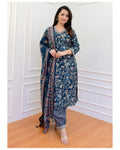 KALINI Women Floral Printed Tiered Kurta with Salwar & With Dupatta