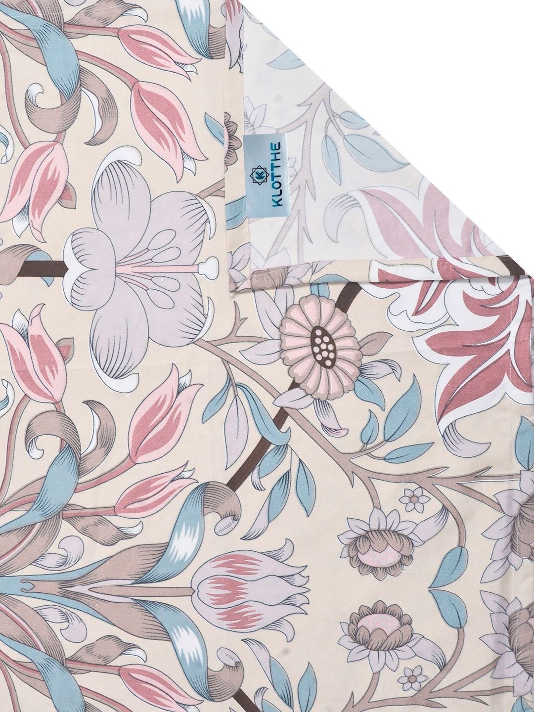 KLOTTHE Multi Floral 300 TC Super King Fine Bedsheets