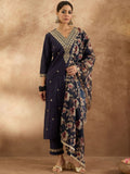 Indo Era Women Ethnic Motifs Embroidered Regular Kurta with Trousers & With Dupatta